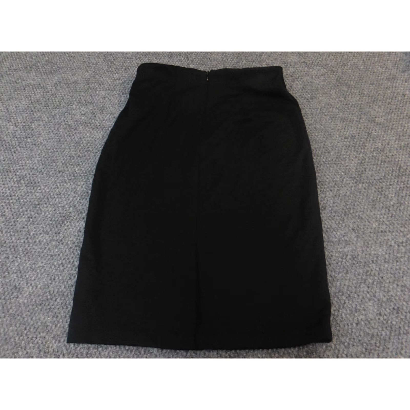 Vintage Philosophy Skirt Womens Knee Length A-Line Zip Black Polyester Knit Zipper Regular 2 Casual Vintage No Size 26" / US 2 / IT 38 - 6 Thumbnail
