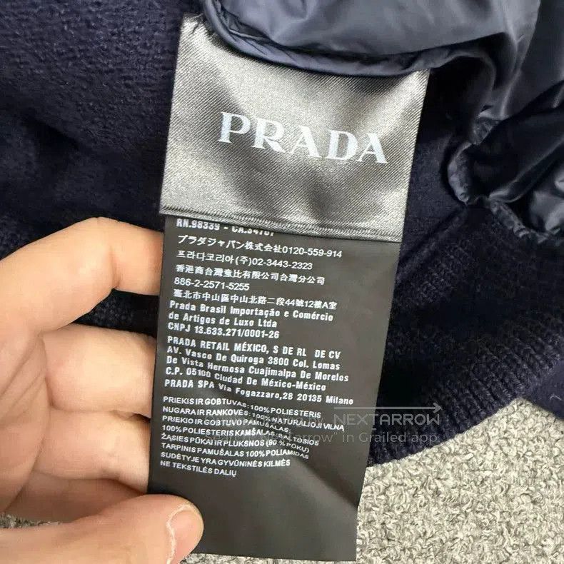 Prada Prada Logo Knit Panel Down Jacket. Size US L / EU 52-54 / 3 - 4 Thumbnail