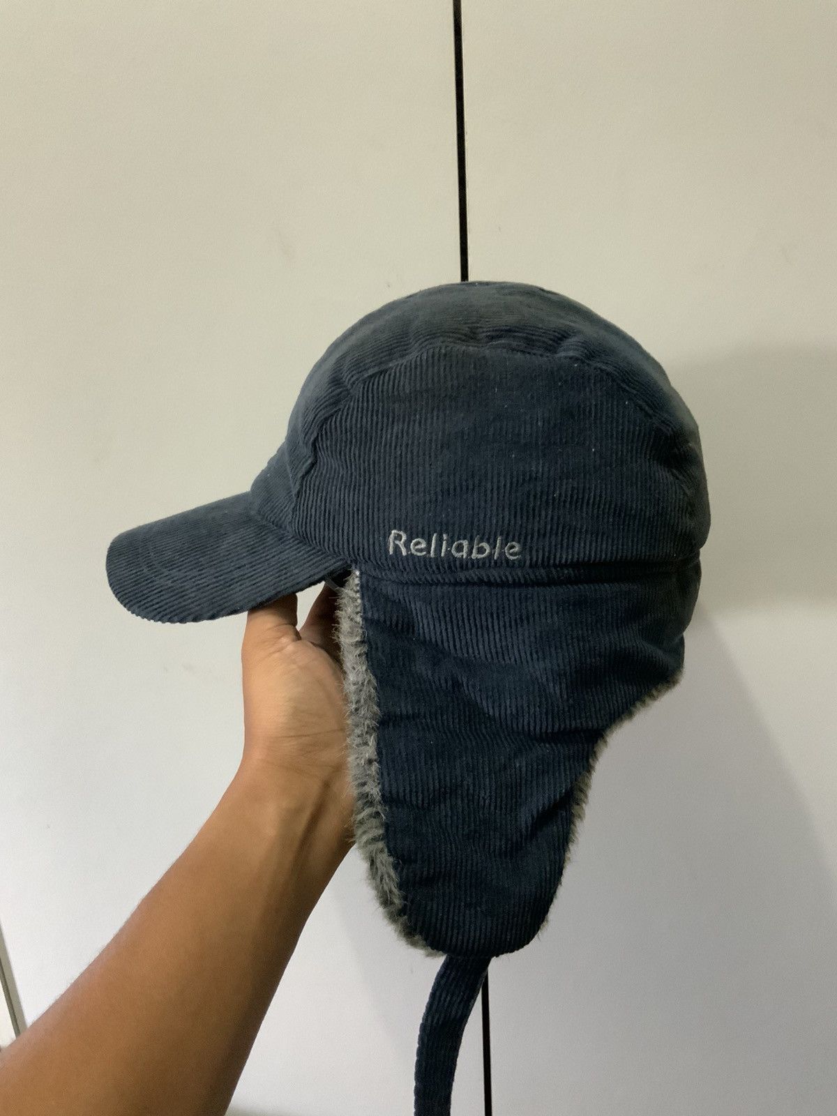 Japanese Brand Reliable Corduroi Fade Mohair Fur Ski Hat Cap Size ONE SIZE - 4 Thumbnail