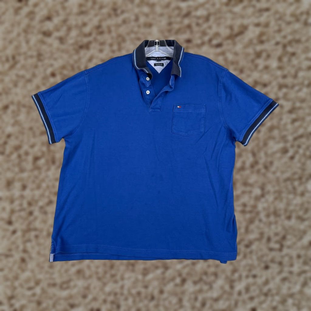 Tommy Hilfiger Tommy Hilfiger Polo Shirt Men Large Blue Classic Fit 100% Cotton Golf Casual Size US L / EU 52-54 / 3 - 1 Thumbnail