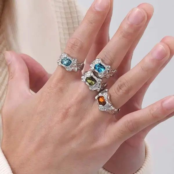 Jewelry Kobashi x Ayano 4pcs/set Lava Adjustable Ring Size ONE SIZE - 6 Thumbnail