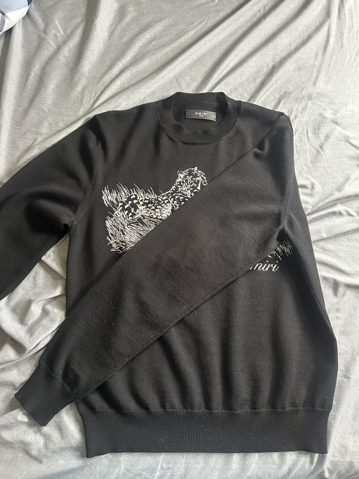 Amiri Amiri black embroidered sweater Size US S / EU 44-46 / 1 - 3 Thumbnail