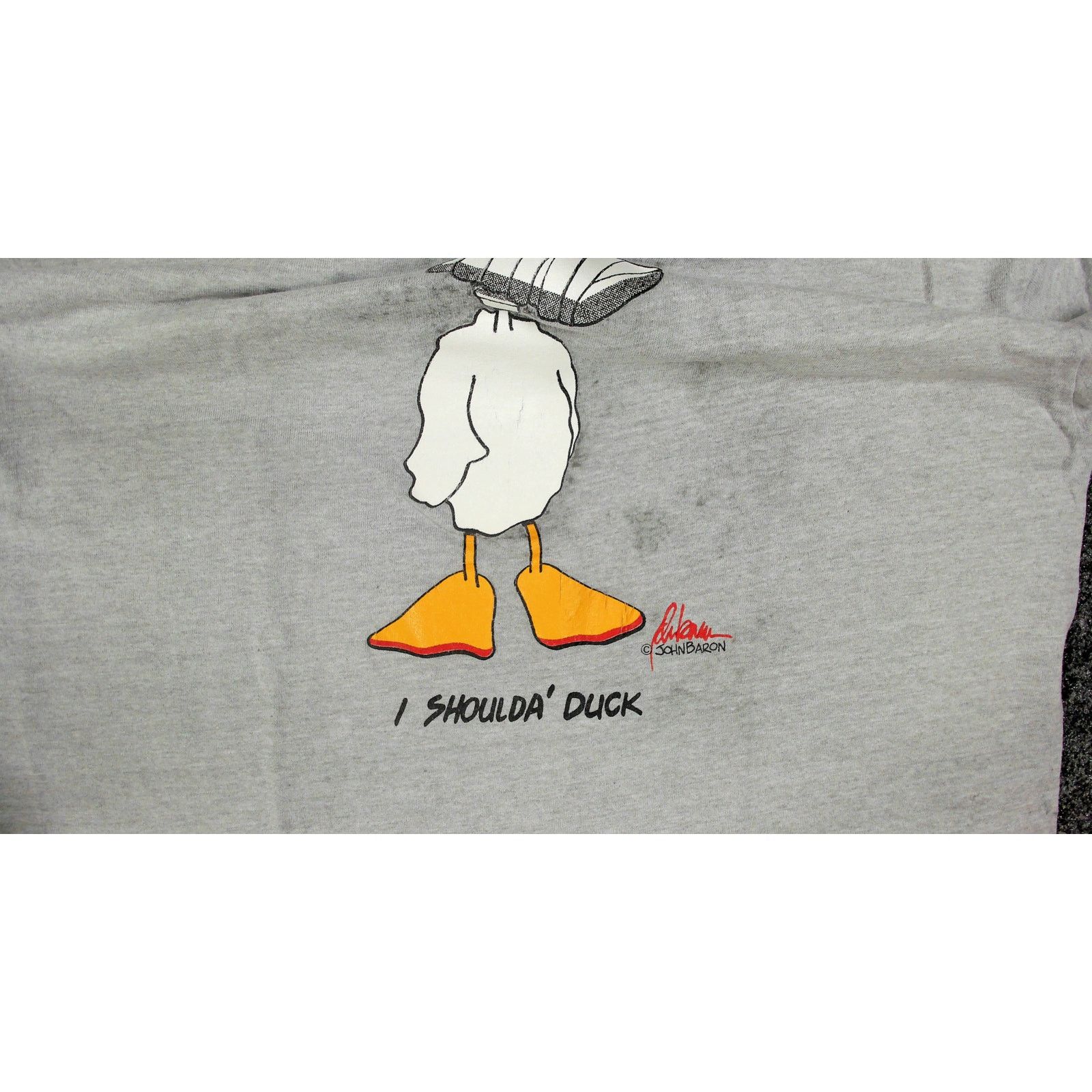 Hanes Hanes VTG 80s John Baron I Shoulda Duck Single Stitch Tee Size US L / EU 52-54 / 3 - 8 Thumbnail