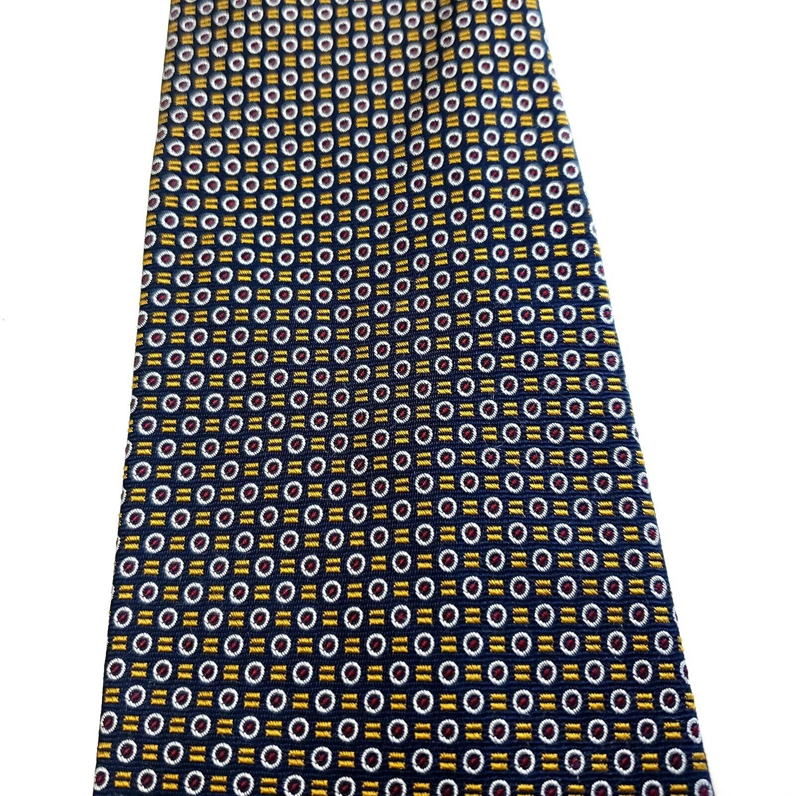Ralph Lauren Lauren Ralph Lauren Brown Yellow Silk Tie Woven Geometric Size ONE SIZE - 2 Thumbnail
