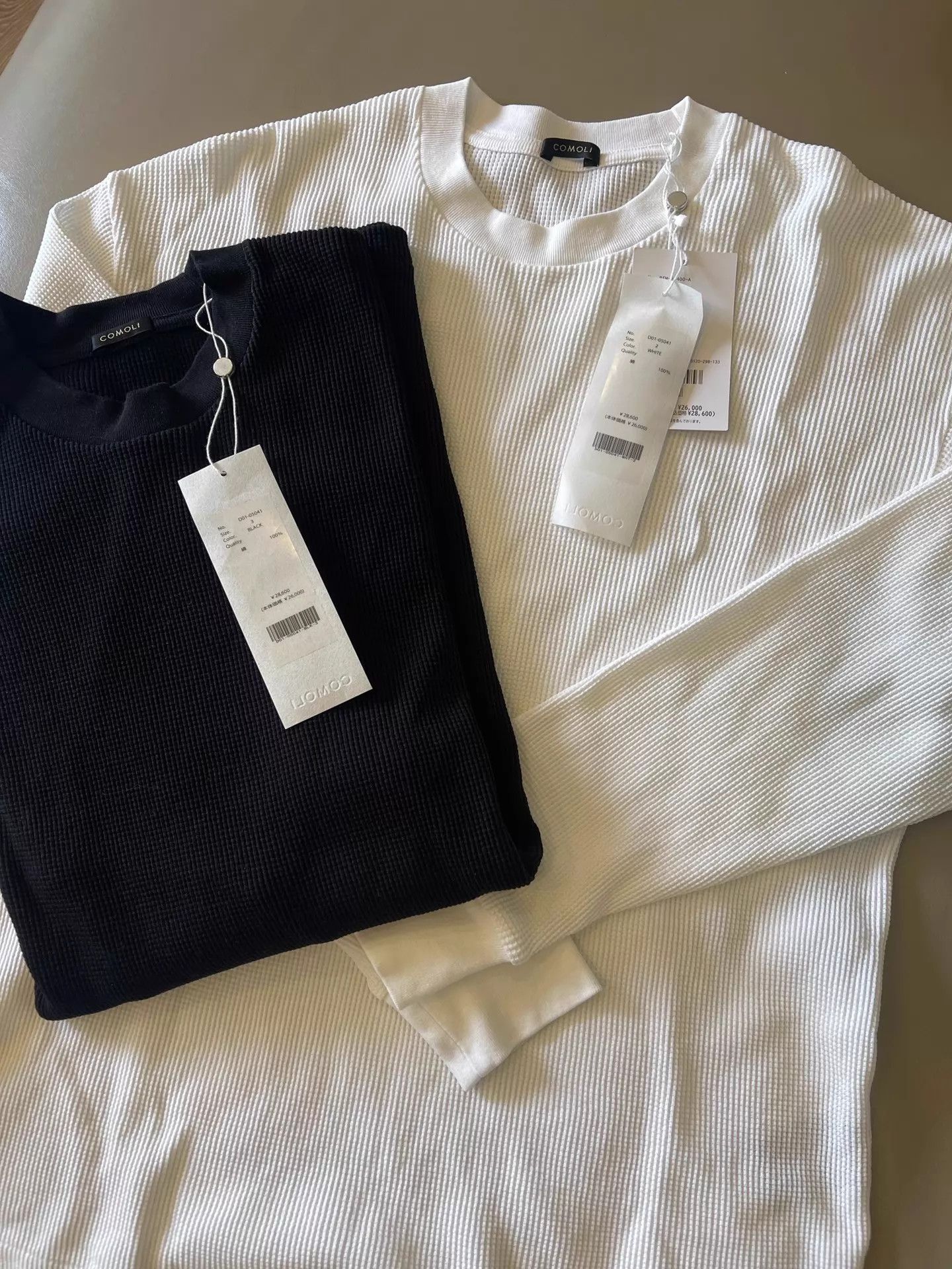 Complex COMOLI Cotton Waffle L/S Black/White Size US L / EU 52-54 / 3 - 1 Thumbnail