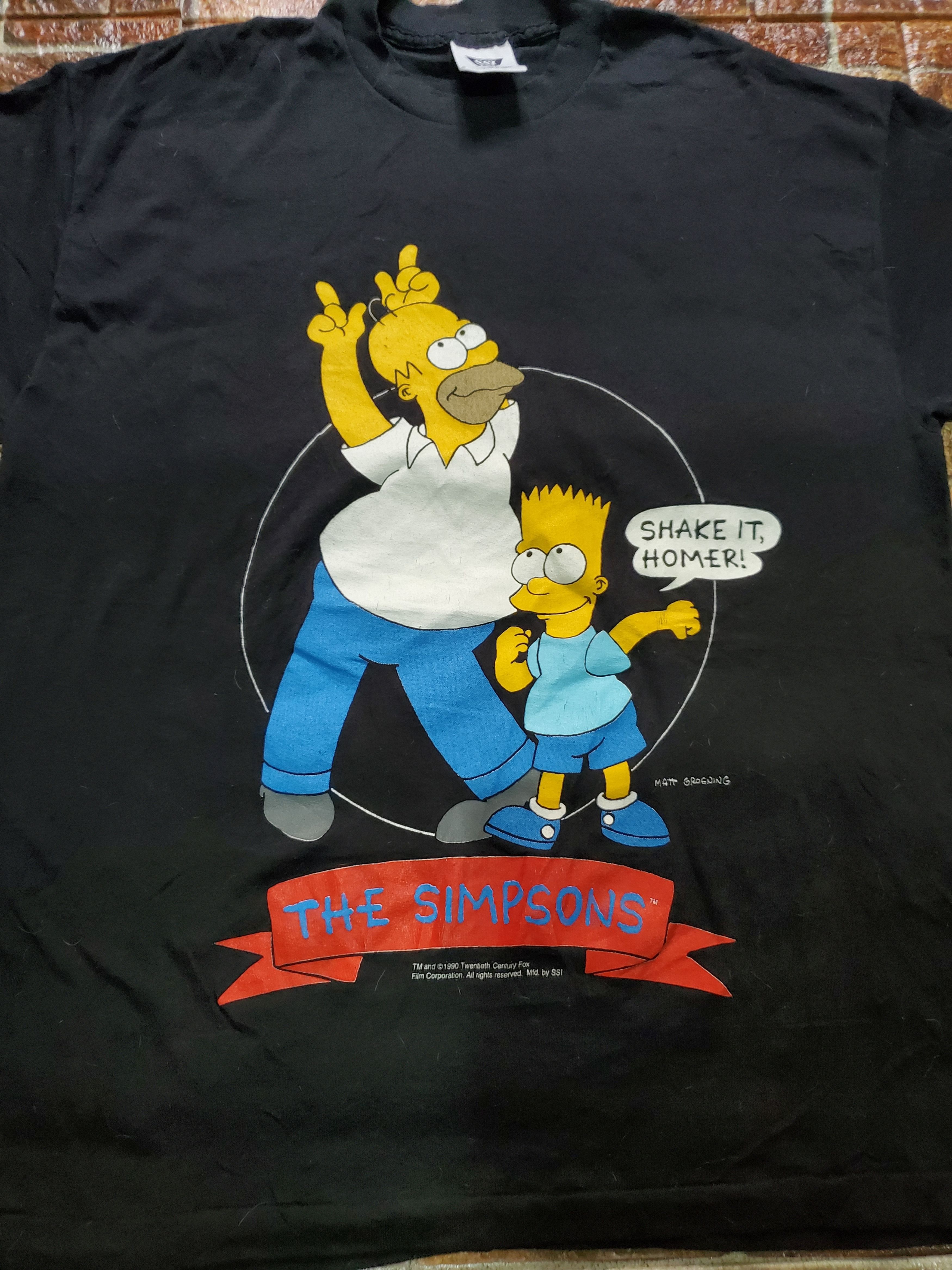 Vintage the simpson 1990 shake it homer tshirt Size US XL / EU 56 / 4 - 3 Thumbnail