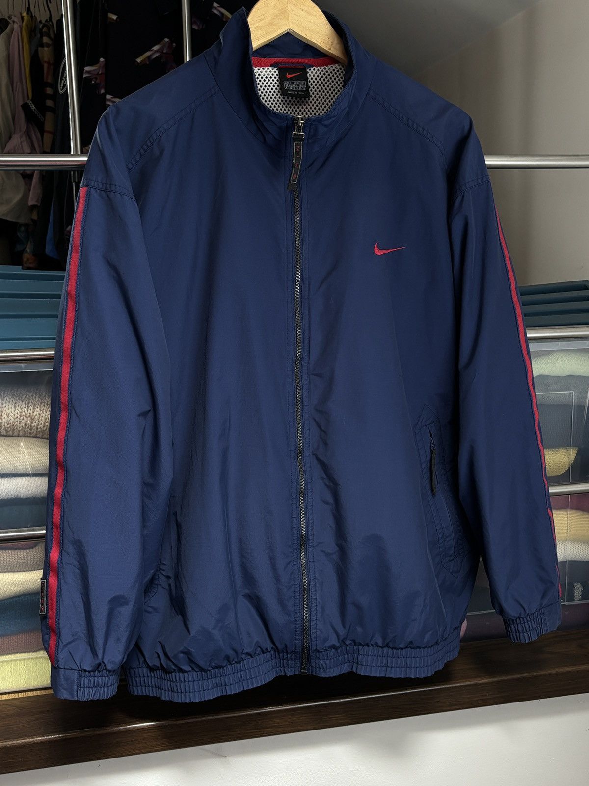 Nike × Vintage Vintage Nike Zip Track Jacket Swoosh Size US L / EU 52-54 / 3 - 2 Thumbnail