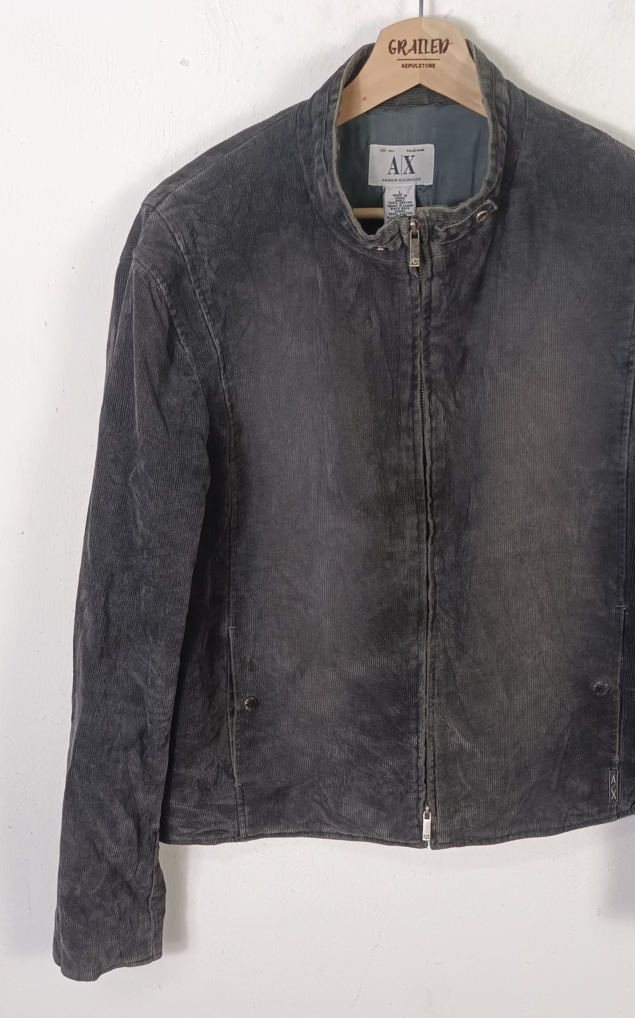 Armani Armani Exchange Corduroy Men Jacket Size US L / EU 52-54 / 3 - 4 Thumbnail
