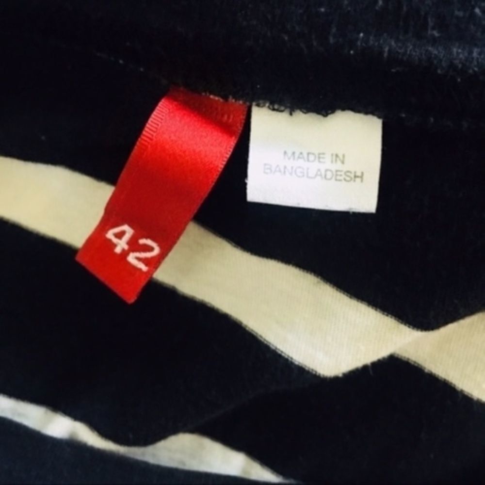 H&M Divided by H&M Black & White Striped Oversized Top | Size M Size M / US 6-8 / IT 42-44 - 3 Thumbnail