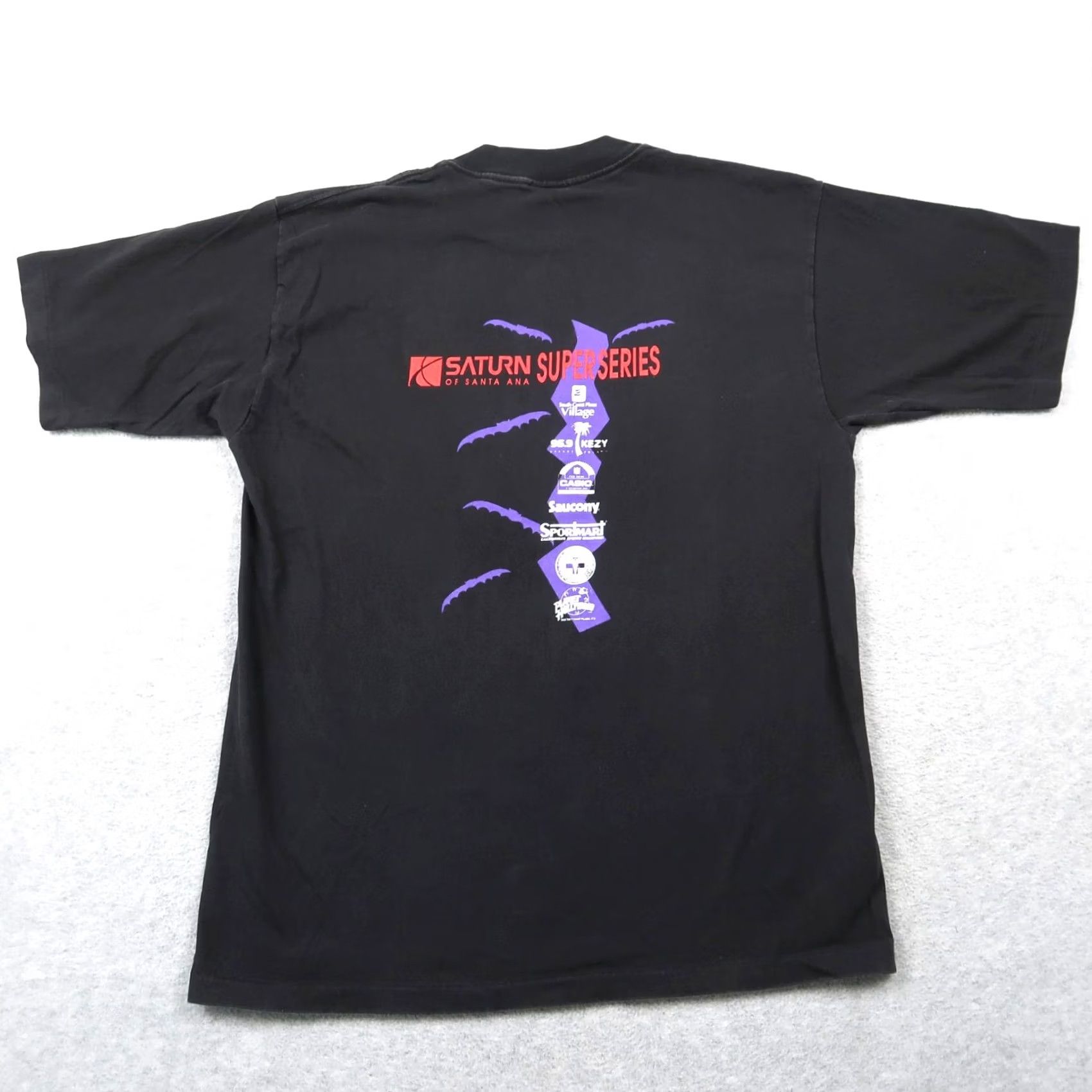 Vintage VINTAGE Monster Mash Dash Short Sleeve Shirt Large L Black 90s Halloween Stitch Men T-Shirt USA Retro Regular Mens Size US L / EU 52-54 / 3 - 2 Thumbnail