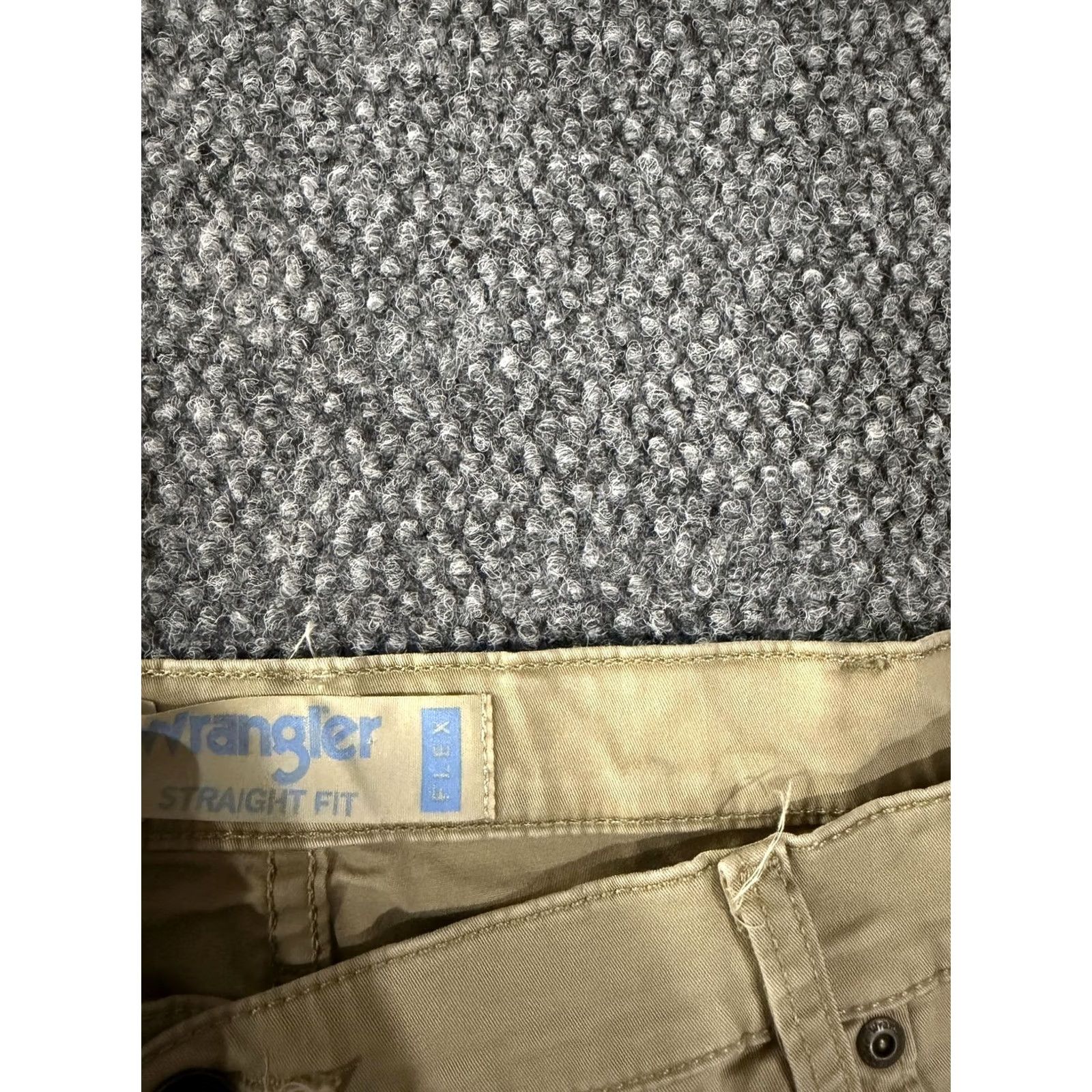Wrangler Wrangler Pants Mens 40x30 Beige Straight Fit Flex Stretch Chino 5 Pocket Casual Size US 40 / EU 56 - 5 Thumbnail