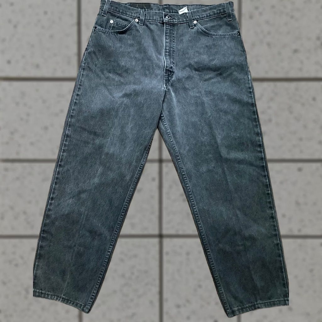 Levi's VINTAGE Levi’s 550 Jeans Mens 38x30 Black Denim Relaxed Tapered Orange Tab 90s 80s Made In USA Size US 38 / EU 54 - 1 Thumbnail