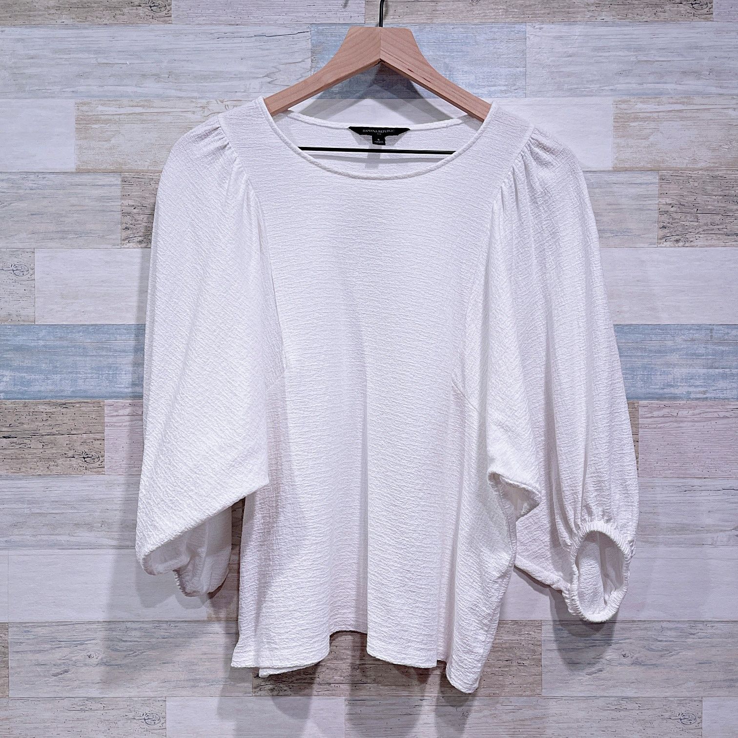Banana Republic Banana Republic Textured Puff 3/4 Sleeve Top Womens Small Size S / US 4 / IT 40 - 1 Thumbnail