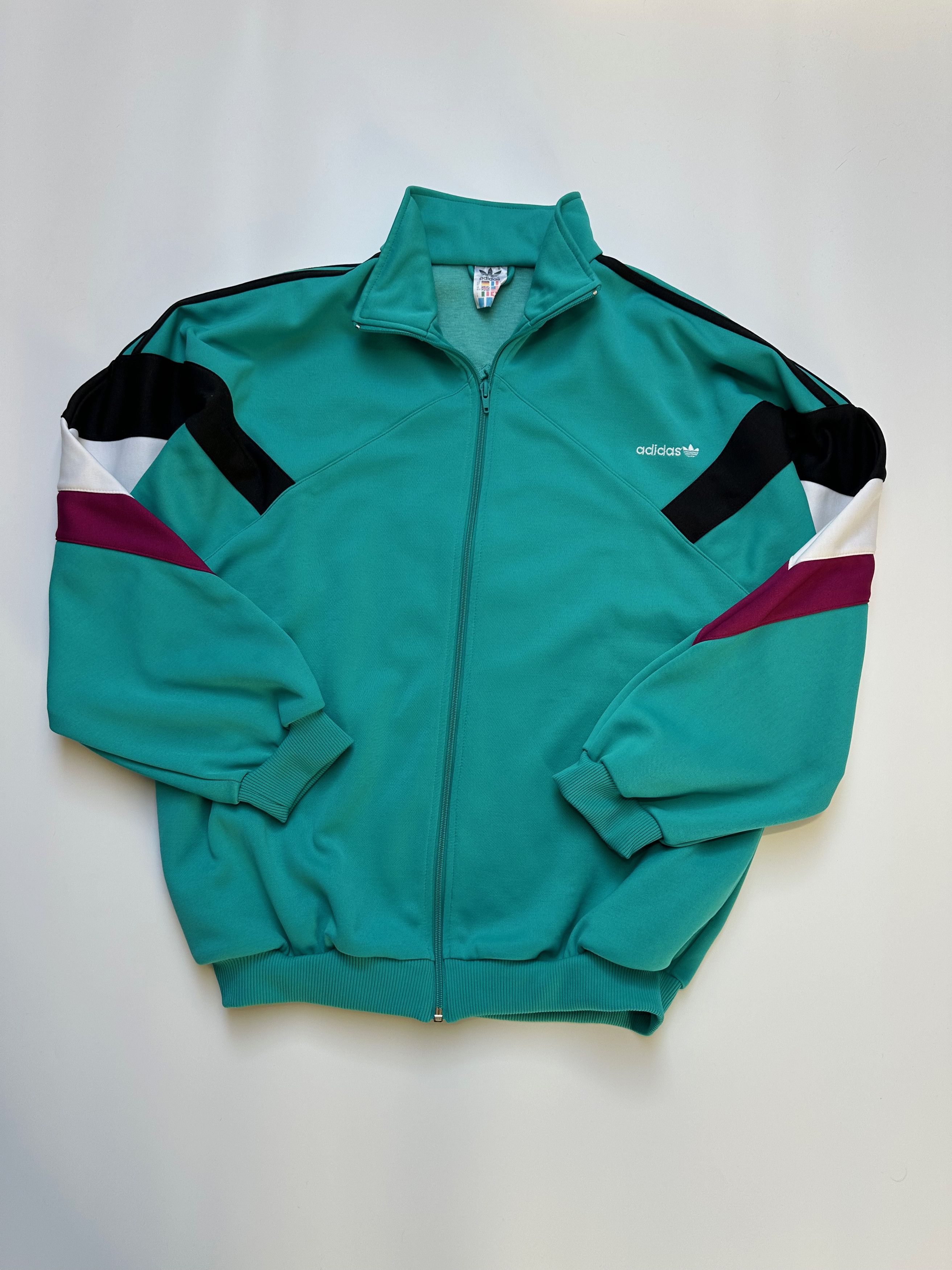 90's ADIDAS Turquoise track jacket