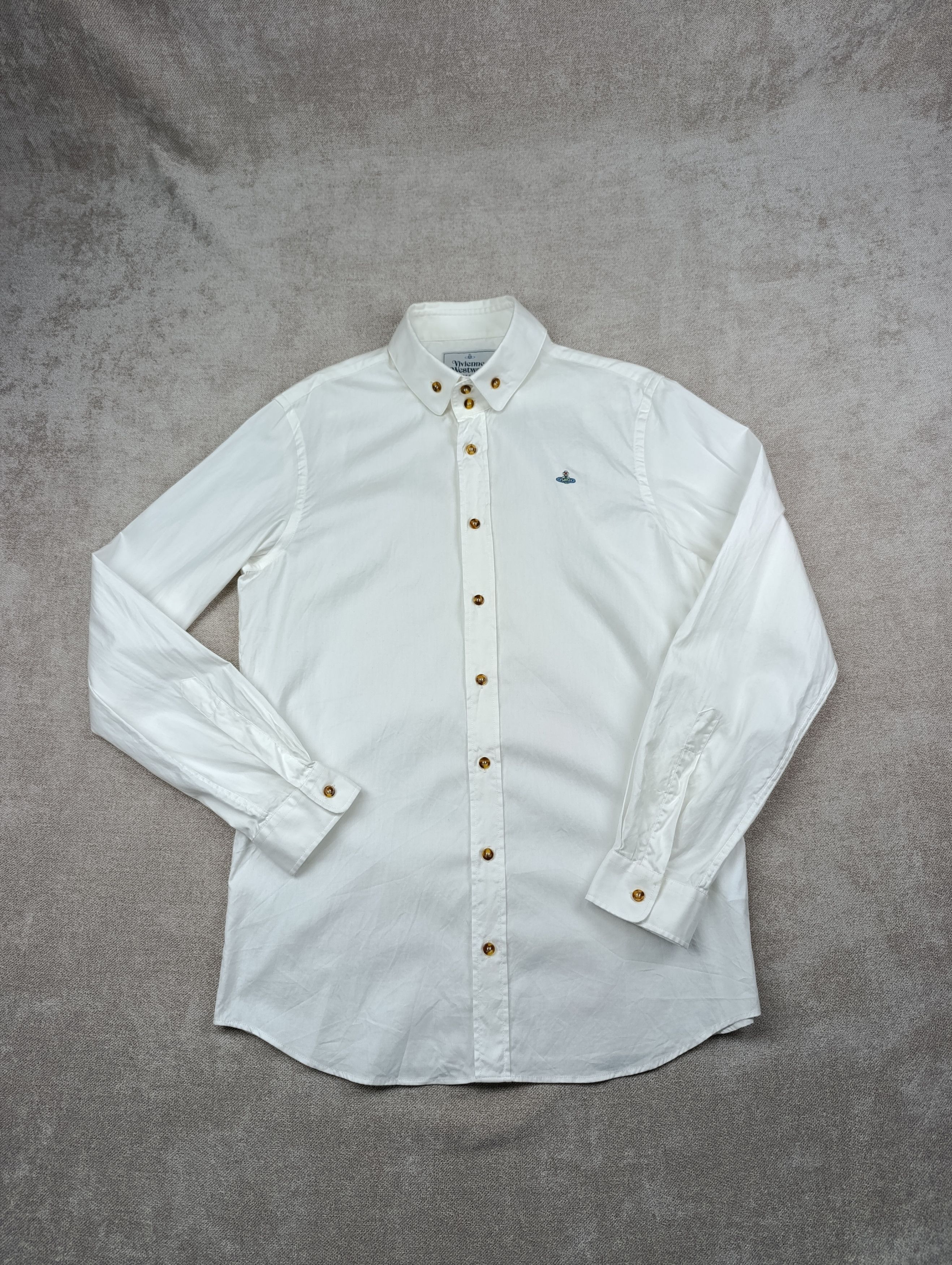 Vivienne Westwood Mens Luxury White Shirt Y2K
