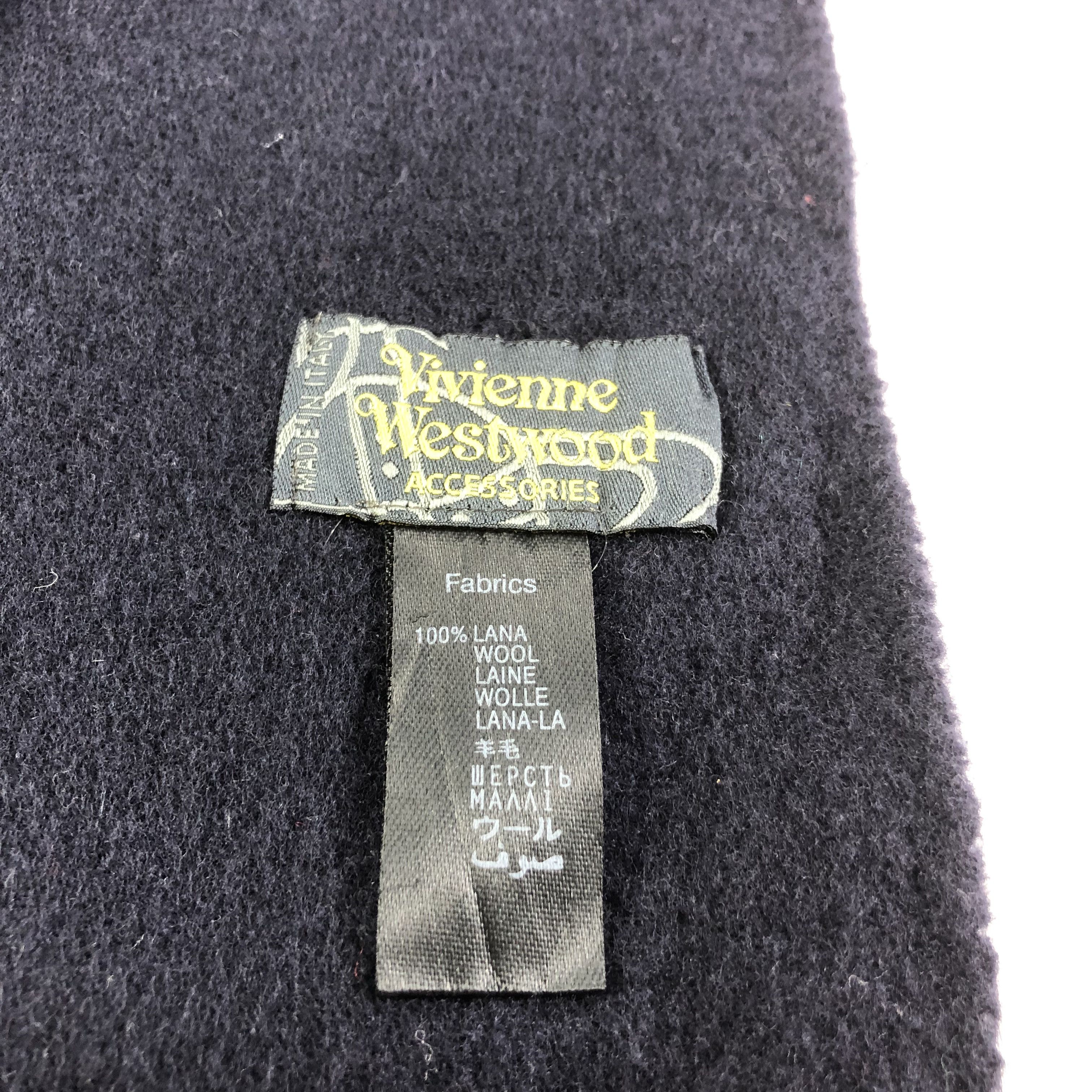 Vivienne Westwood Vivienne Westwood Plain Wool Scarf Muffler V1671 Size ONE SIZE - 4 Thumbnail