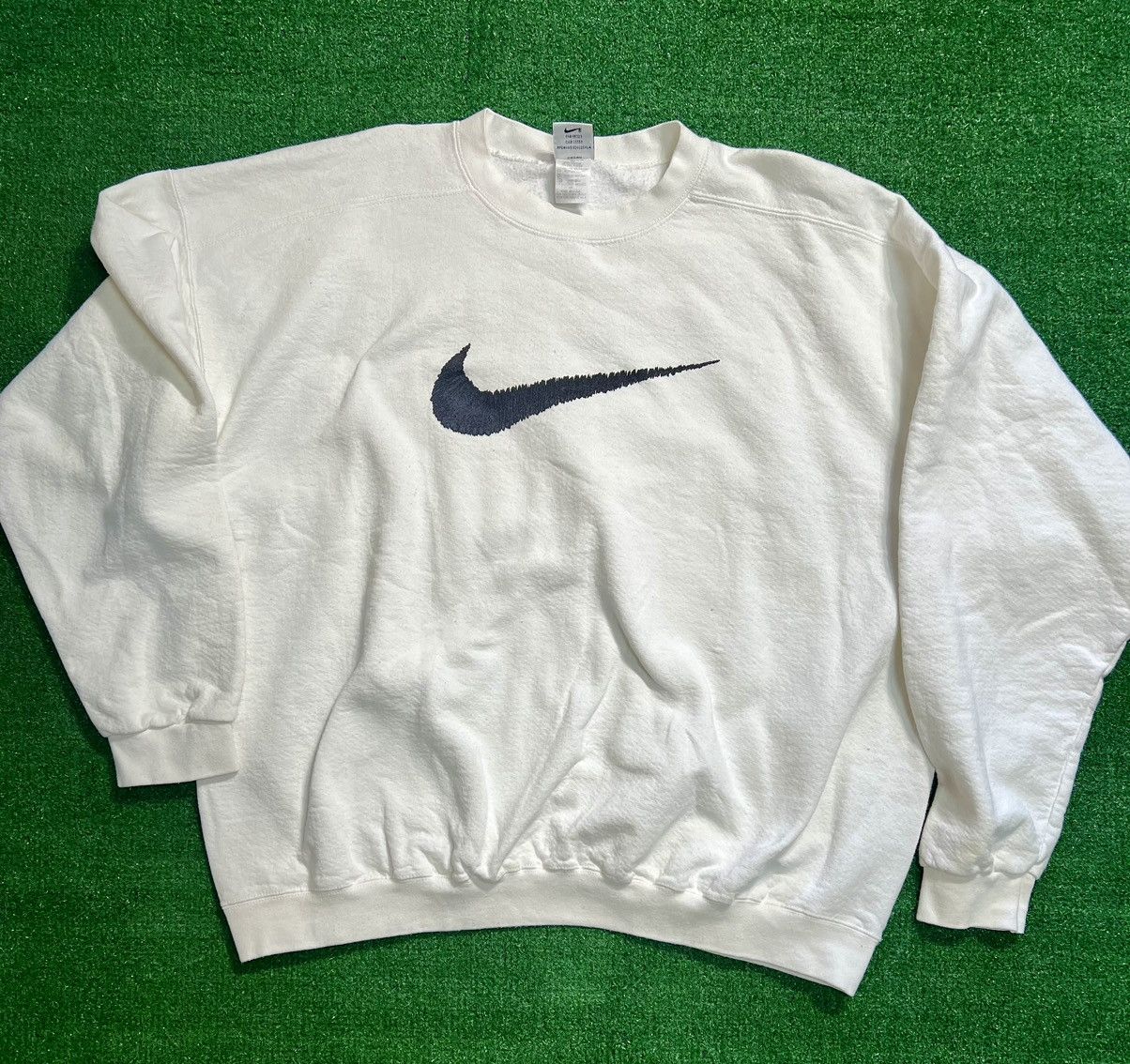 Nike × Vintage MADE IN USA - Vintage White Crewneck - RARE - XXL Size US XXL / EU 58 / 5 - 8 Thumbnail