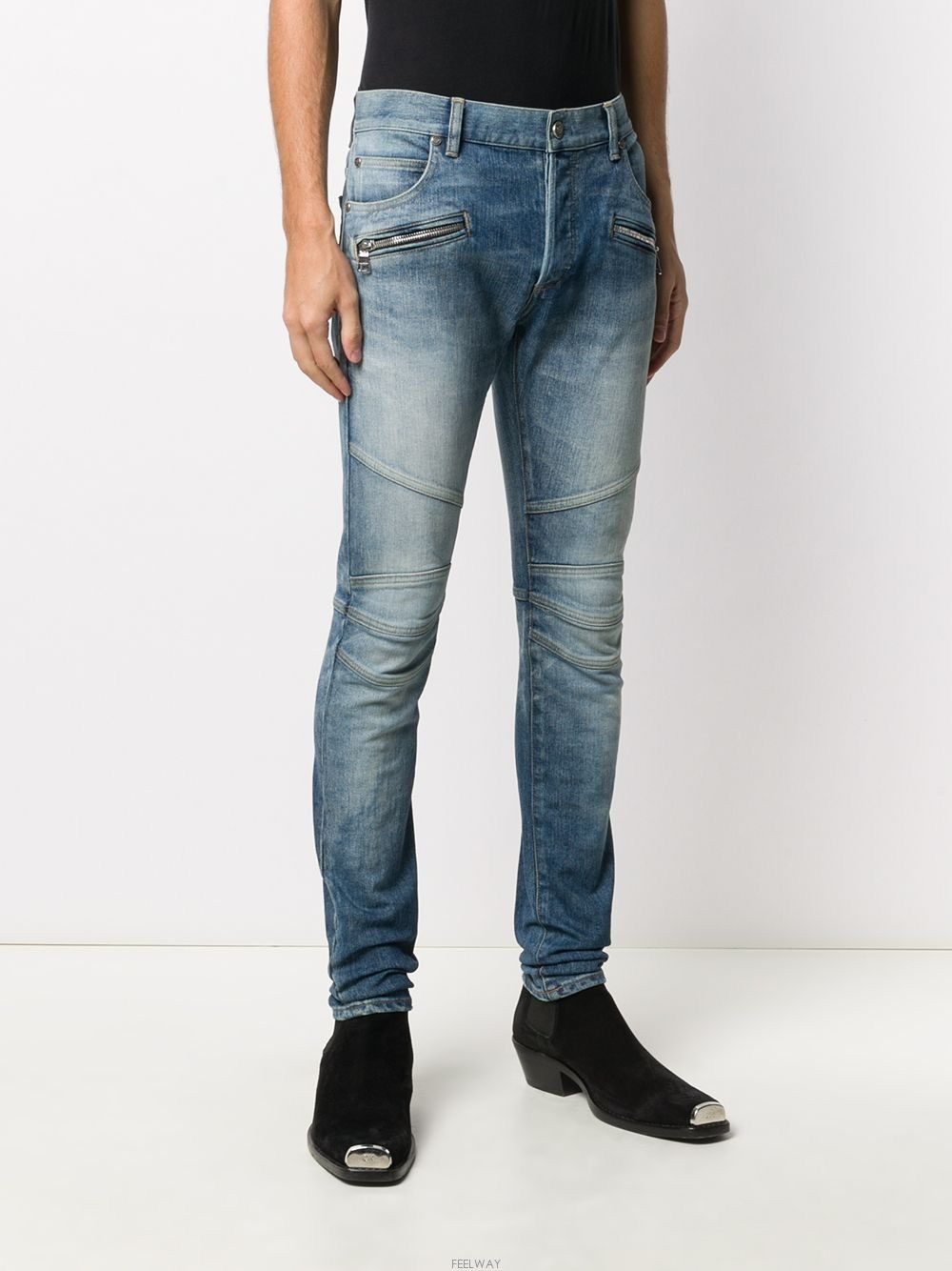Balmain Balmain - S/S ‘21 - Embossed Logo Skinny Jeans Size US 30 / EU 46 - 22 Thumbnail