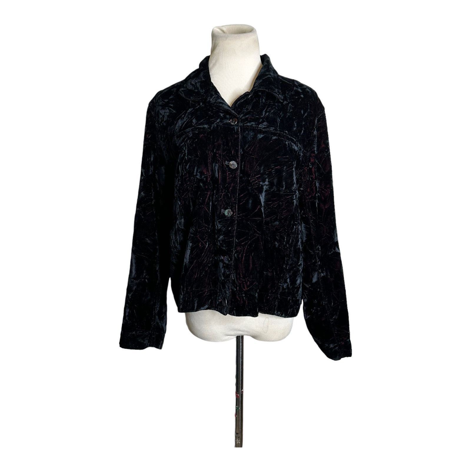 Chicos Chico's Design crushed velvet button jacket size 1 - M Size M / US 6-8 / IT 42-44 - 11 Thumbnail