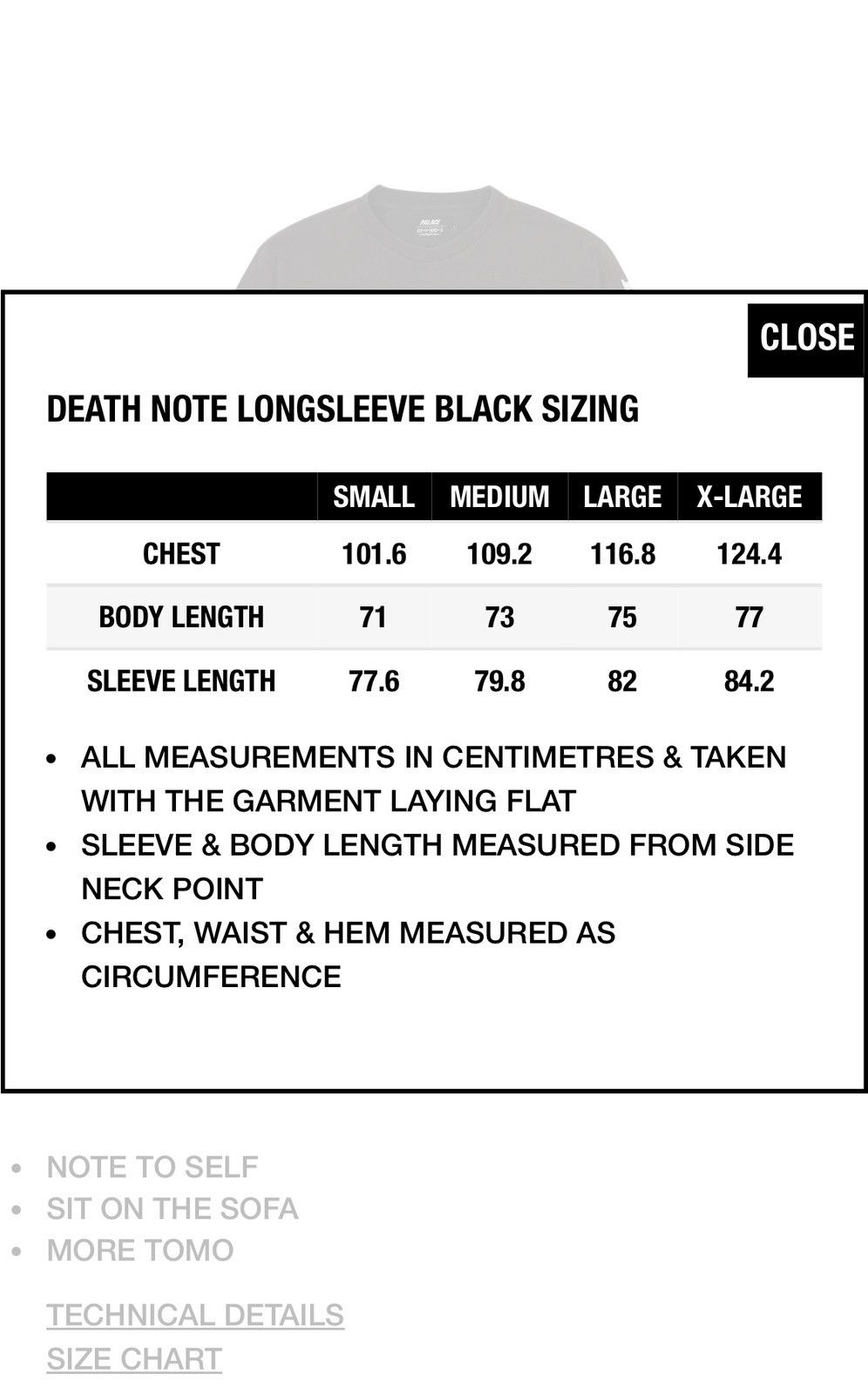 Palace Death Note Longsleeve Tee Black Medium Size US M / EU 48-50 / 2 - 4 Thumbnail