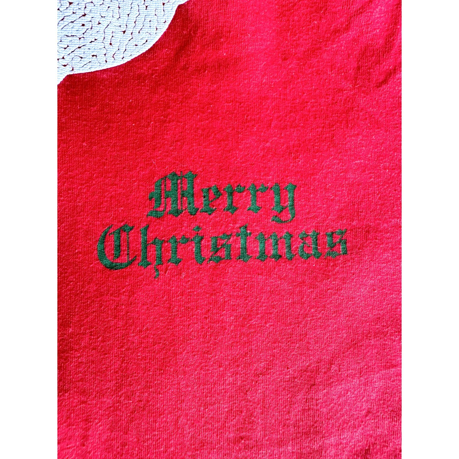 Fruit Of The Loom Vintage 1980 Single Stitch Santa Tee Shirt Men's XL Size US XL / EU 56 / 4 - 5 Thumbnail
