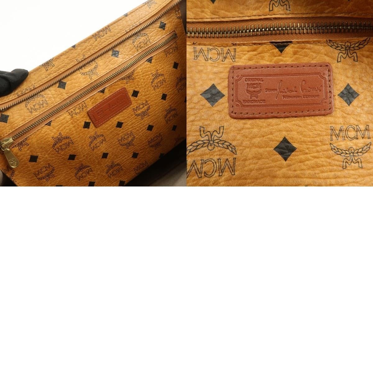 MCM MCM Visetos Coated Canvas Shoulder Bag Tan Size ONE SIZE - 8 Thumbnail