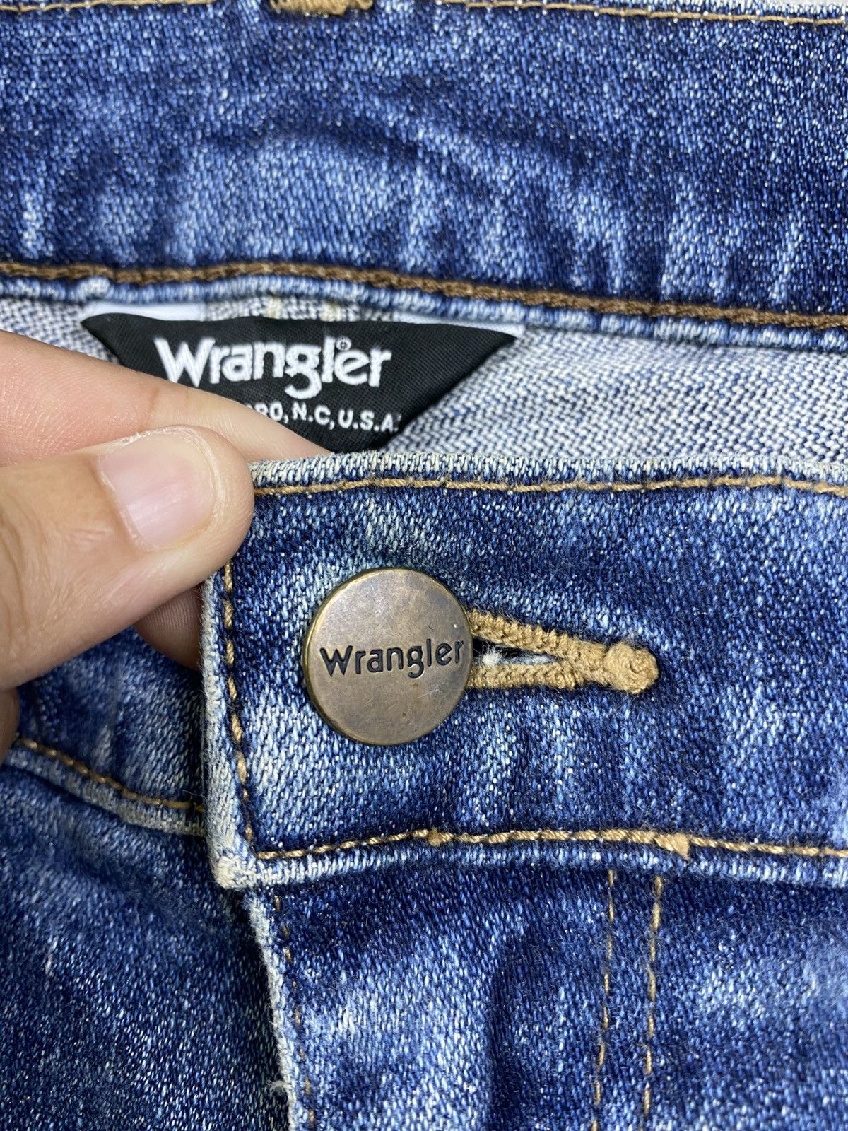 Vintage × Wrangler Vintage Wrangler Made In USA Denim Jeans Size US 38 / EU 54 - 12 Thumbnail