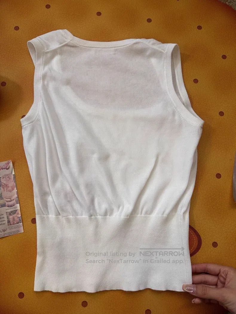 Vivienne Westwood Vivienne Westwood White Sleeveless Knit Vest Size M / US 6-8 / IT 42-44 - 6 Thumbnail