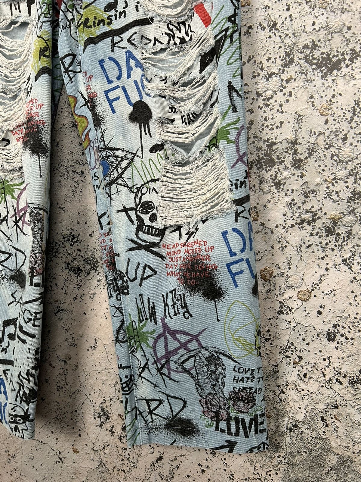 Jaded London Jaded London Skate Fit Denim Pants Sketchbook Hype Y2K 90s Size US 36 / EU 52 - 4 Thumbnail