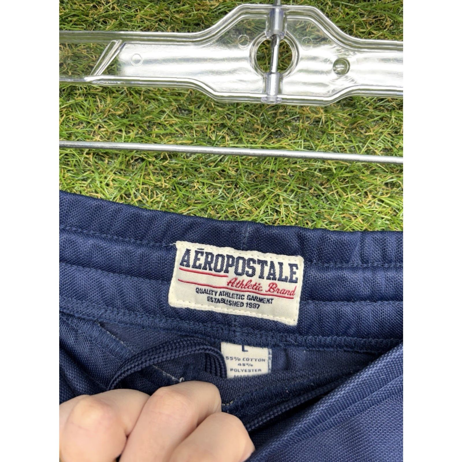 Vintage Aéropostale Track Pants Mens Large Y2K Varsity Athleisure Logo Sweatpants Blue Size US 33 - 7 Thumbnail