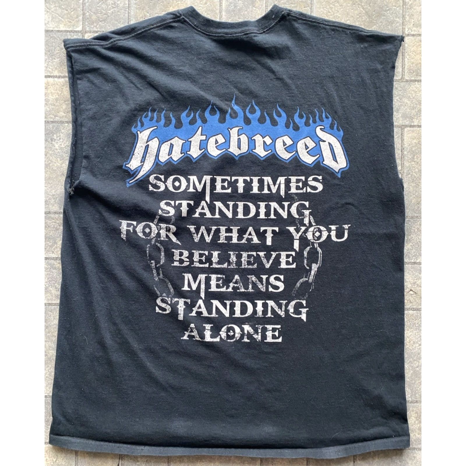 Gildan Hatebreed Honor Never Dies Cut Off Sleeveless T Shirt Black Gildan Men’s XL Band Mens Size US XL / EU 56 / 4 - 2 Thumbnail
