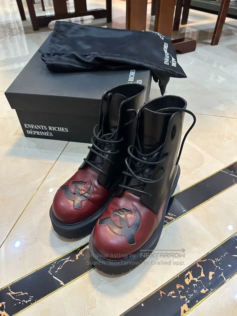 Enfants Riches Deprimes Enfants Riches Deprimes Black and red patchwork boots Size US 8 / EU 41 - 1 Thumbnail