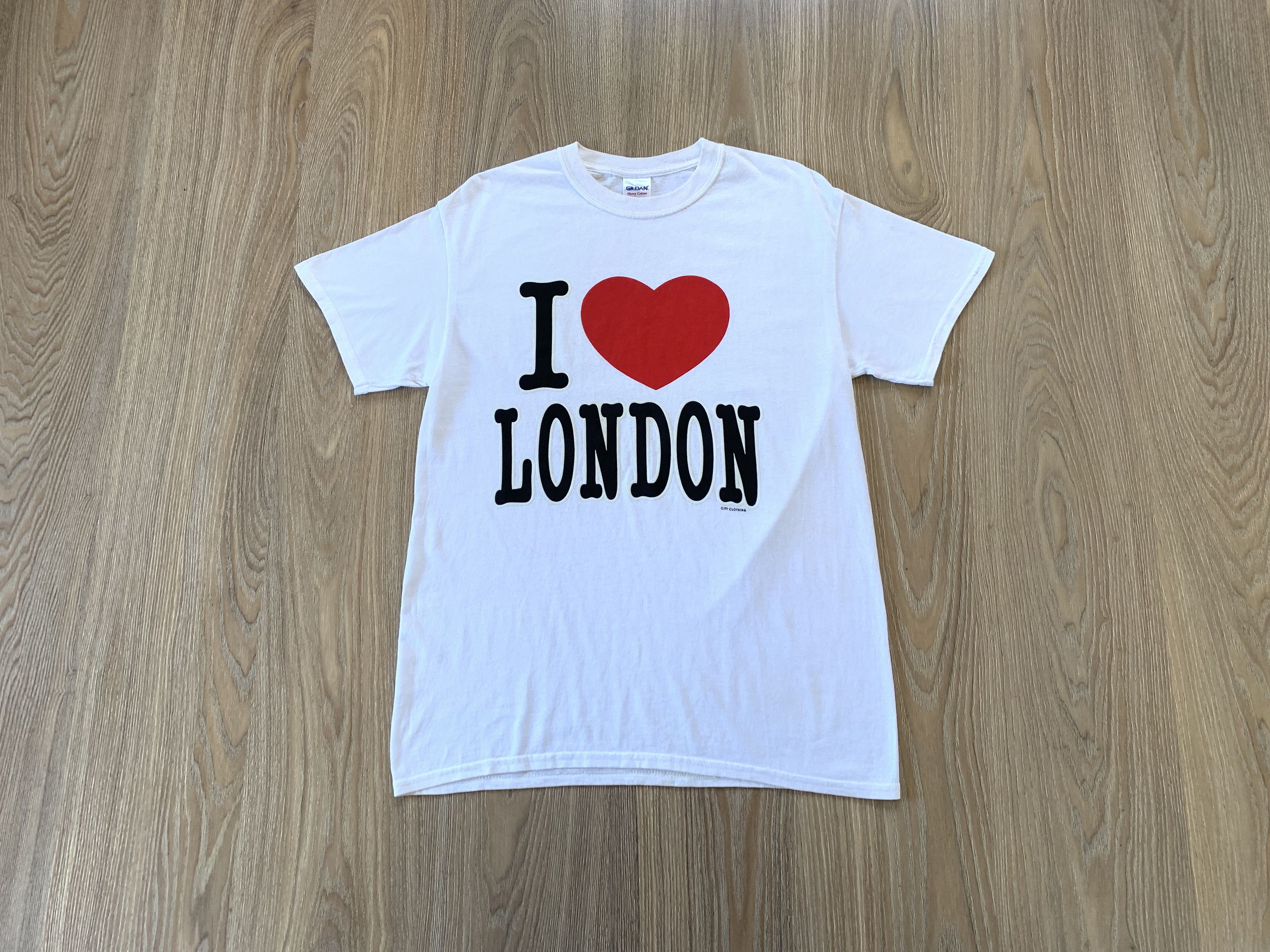 Gildan × Vintage Vintage I love London White Printed T Shirt Size US M / EU 48-50 / 2 - 1 Thumbnail