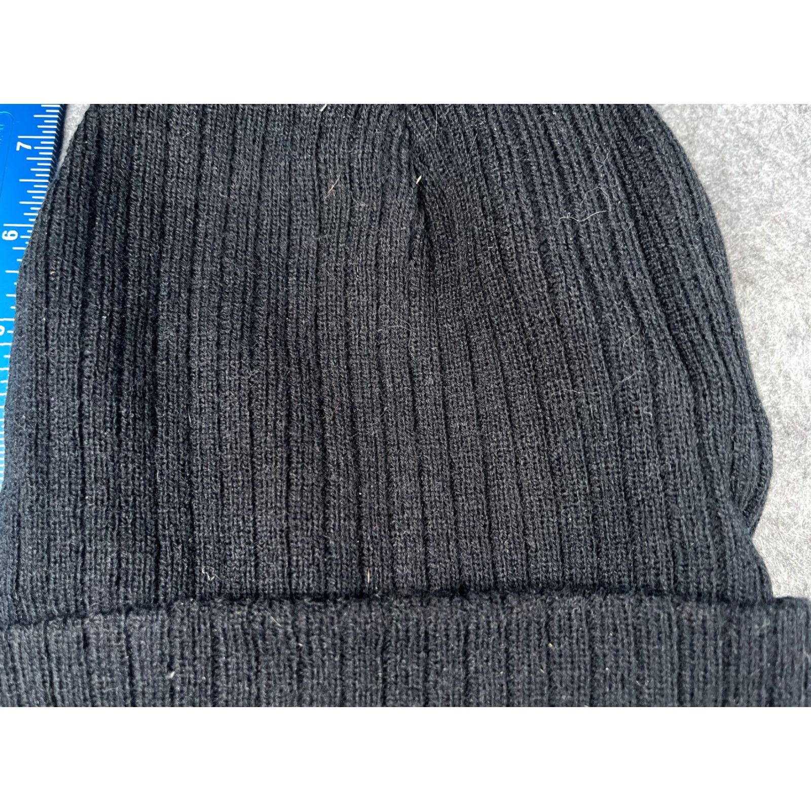 Vintage the CK Group Beanie Hat Adult One Size Black Ribbed Knit 100% Acrylic Ski NEW Size ONE SIZE - 2 Thumbnail