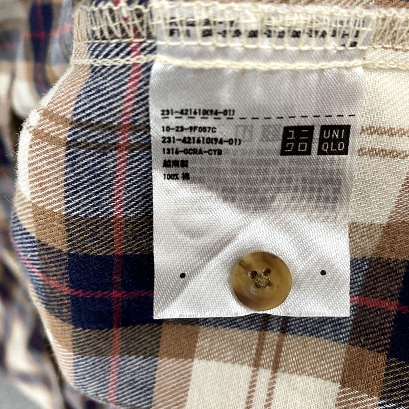 Uniqlo VINTAGE Uniqlo Popover Top Brown Plaid Cropped Cotton Womens Medium Shirt Size M / US 6-8 / IT 42-44 - 7 Thumbnail