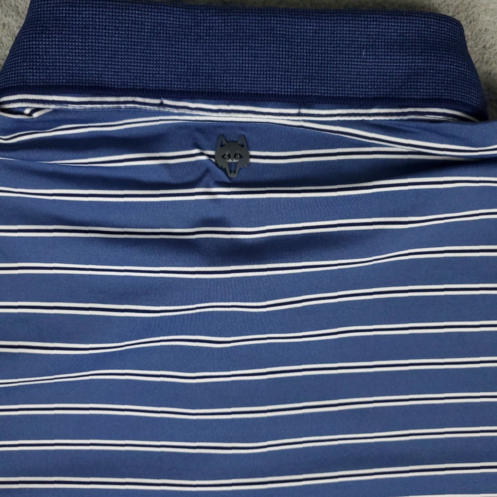 Vintage Greyson Polo Shirt Mens XL Blue Striped Wolf Golf Short Sleeve Polo Size US XL / EU 56 / 4 - 3 Thumbnail