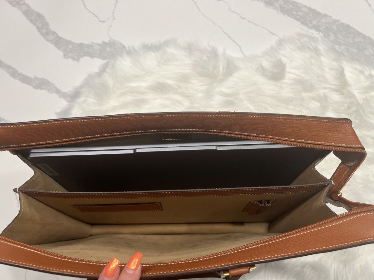 Loewe Loewe Structured Leather Briefcase Tote – Tan Calfskin Size ONE SIZE - 7 Thumbnail