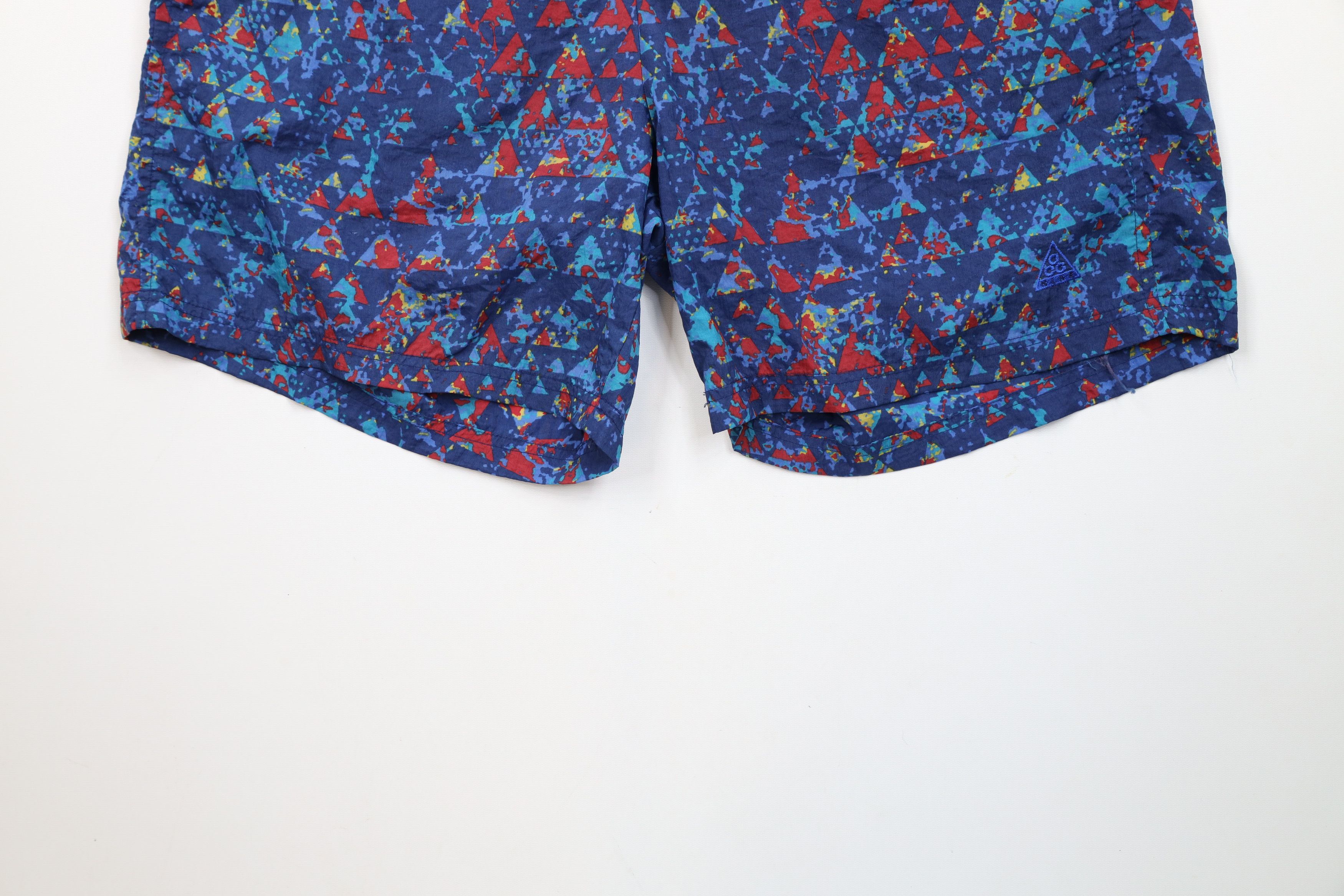 Nike × Vintage Vintage 90s Nike ACG Scott Mini Swoosh Rainbow Lined Shorts Size US 34 / EU 50 - 4 Thumbnail