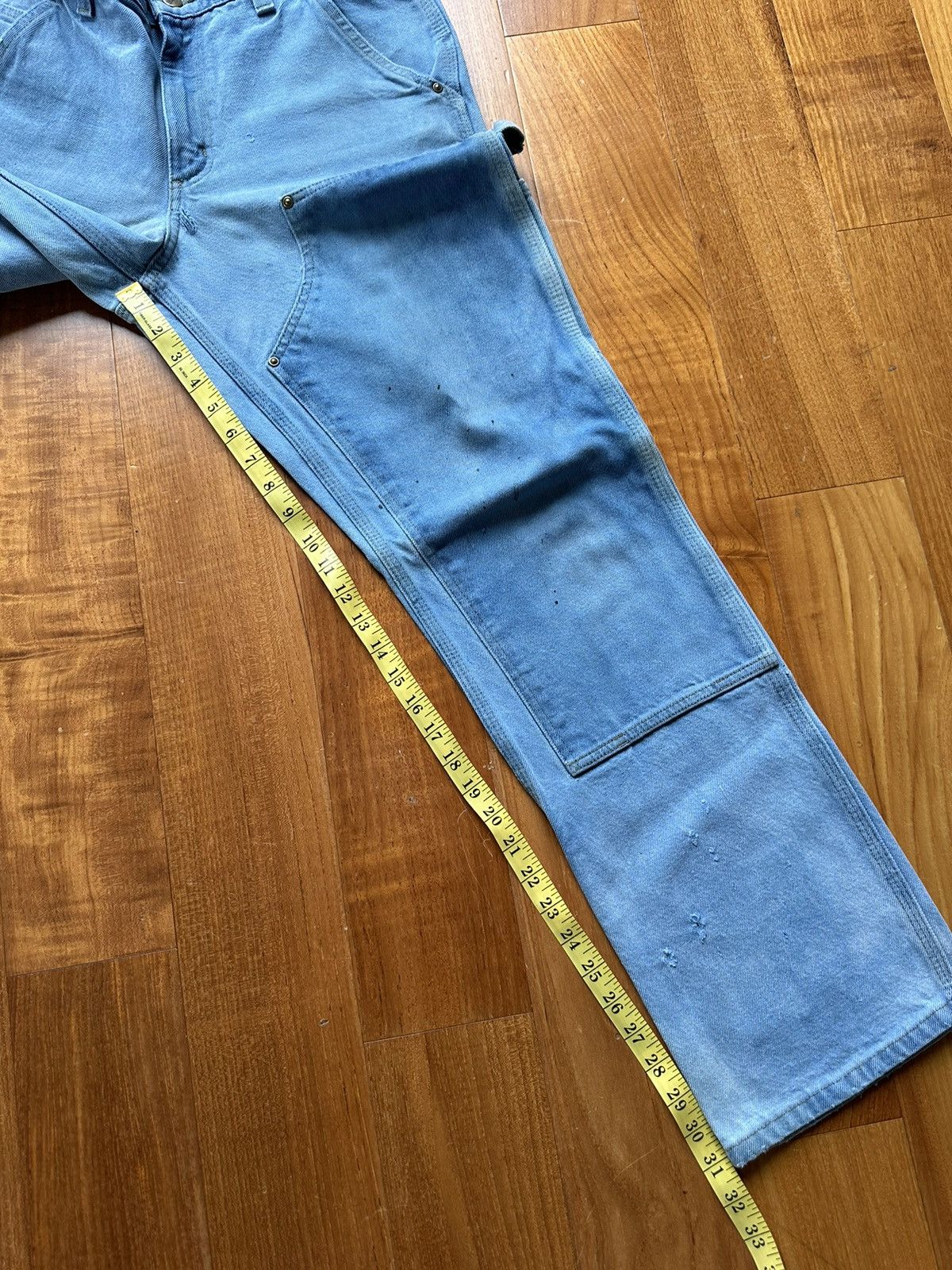 Carhartt Crazy Y2K Carhartt Lightwash Double Knee Pants RARE Size US 33 - 16 Thumbnail