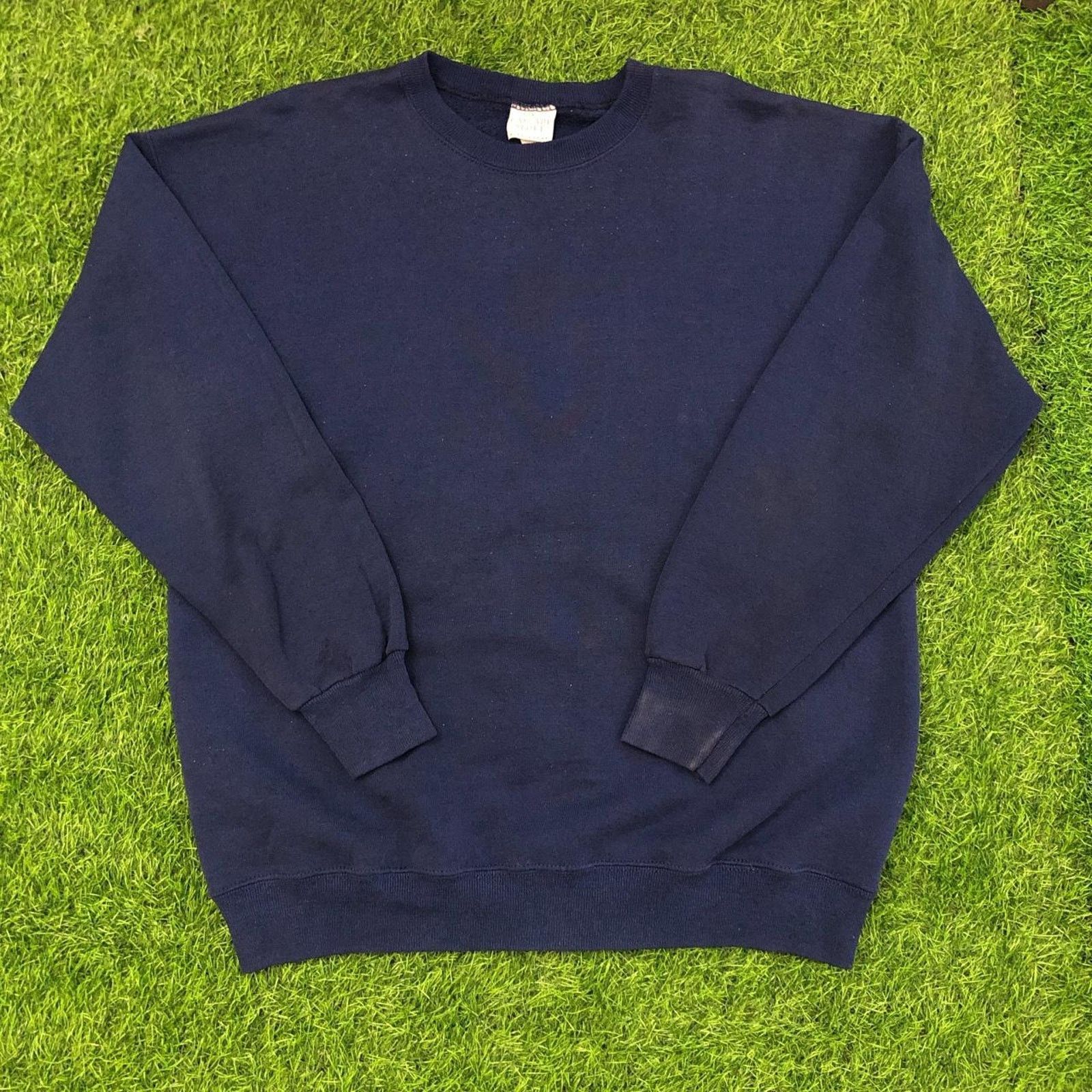Other Men’s Vintage Basic Solid Navy Cascade Sport Crewneck Size US L / EU 52-54 / 3 - 1 Thumbnail