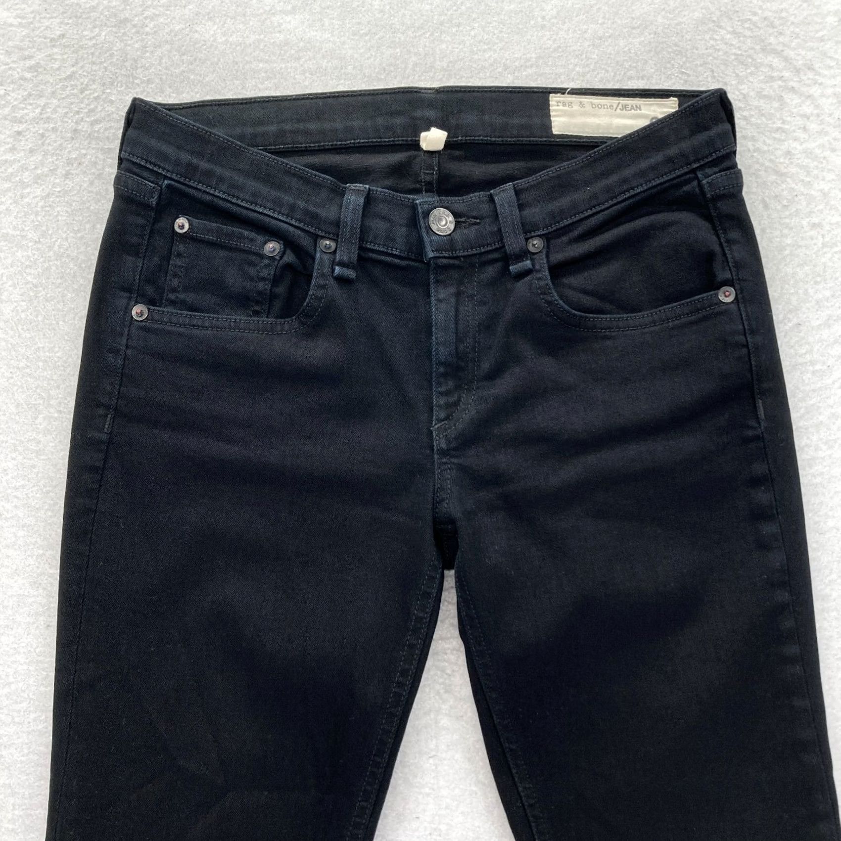 Rag & Bone Rag & Bone Jeans Women's 26 Black Stretch Denim Low Rise Ankle Pants Size 28" / US 6 / IT 42 - 2 Thumbnail