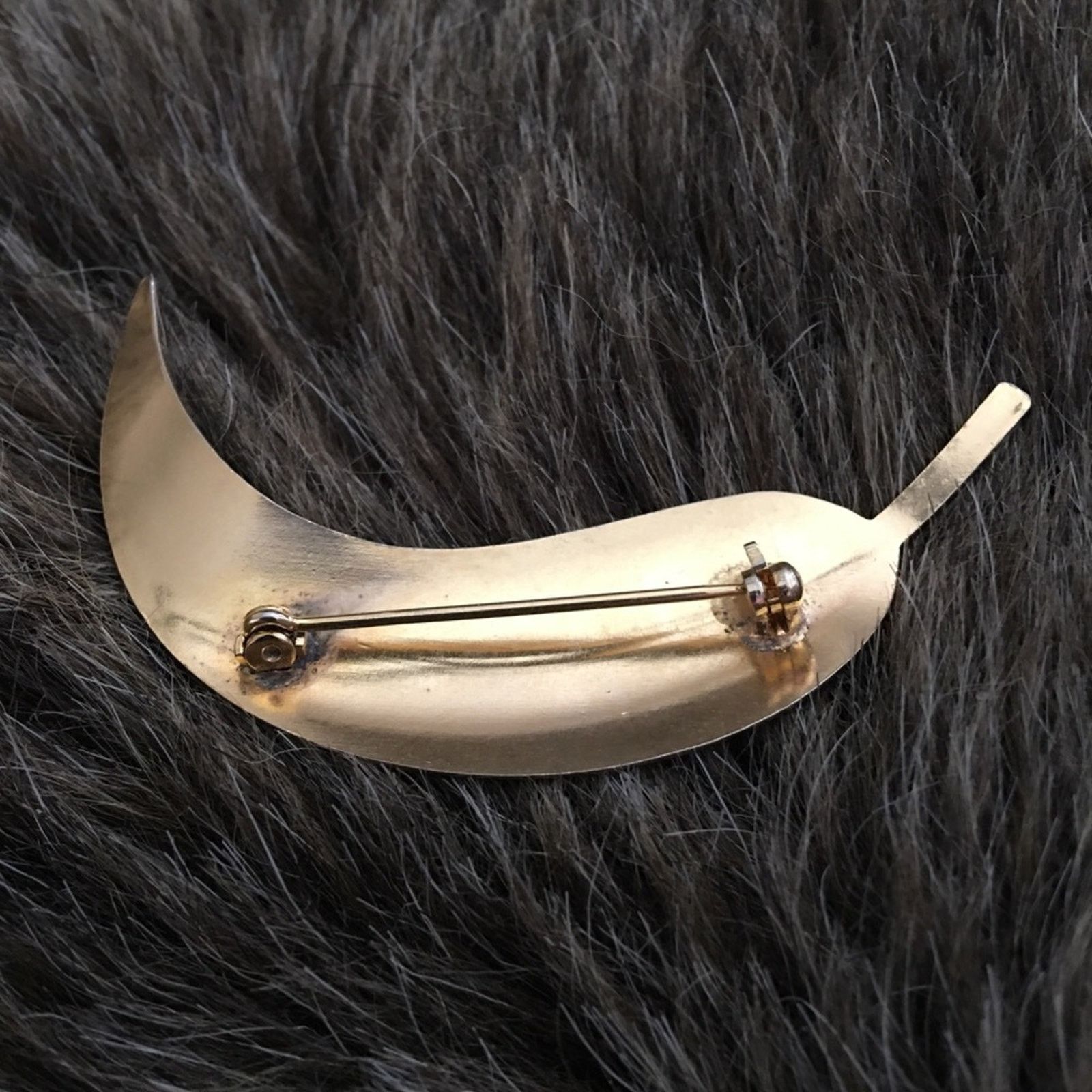 Vintage Vintage 70s gold tone textured leaf brooch pin Size ONE SIZE - 3 Thumbnail