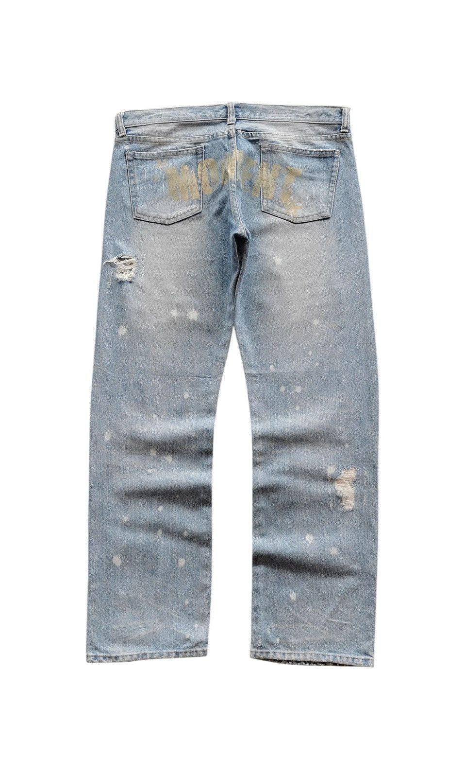 Japanese Brand Distressed Denim Jeans Size US 33 - 4 Thumbnail