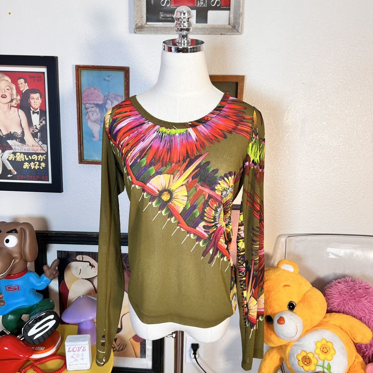 Jean Paul Gaultier John Paul Gaultier Soleil Floral Mesh Longsleeve Size ONE SIZE - 1 Thumbnail