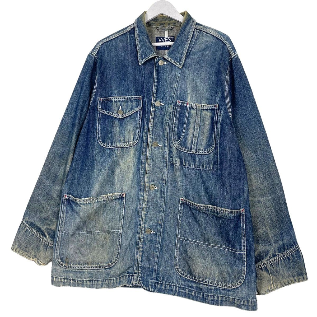 Japanese Brand × The Workers Club 💥80s WEST WIN DENIM CHORE WORKER JEAN JACKET Size US L / EU 52-54 / 3 - 2 Thumbnail