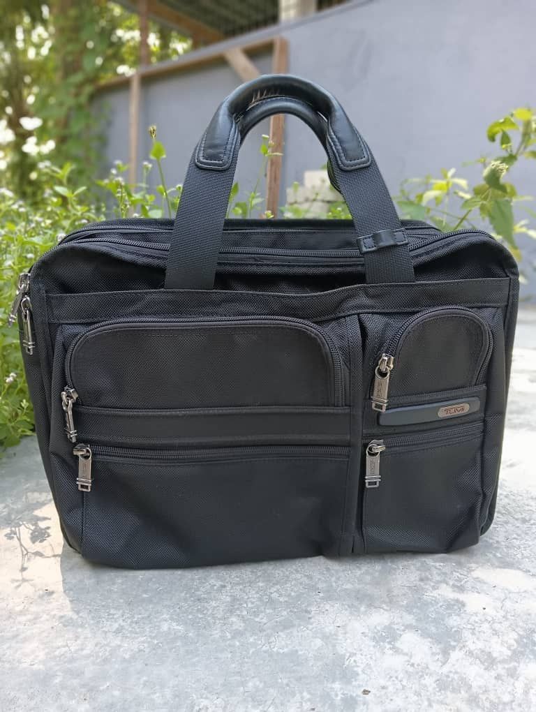 image of Tumi Briefcase/laptop Bag Canvas And Leather in Black, Men's