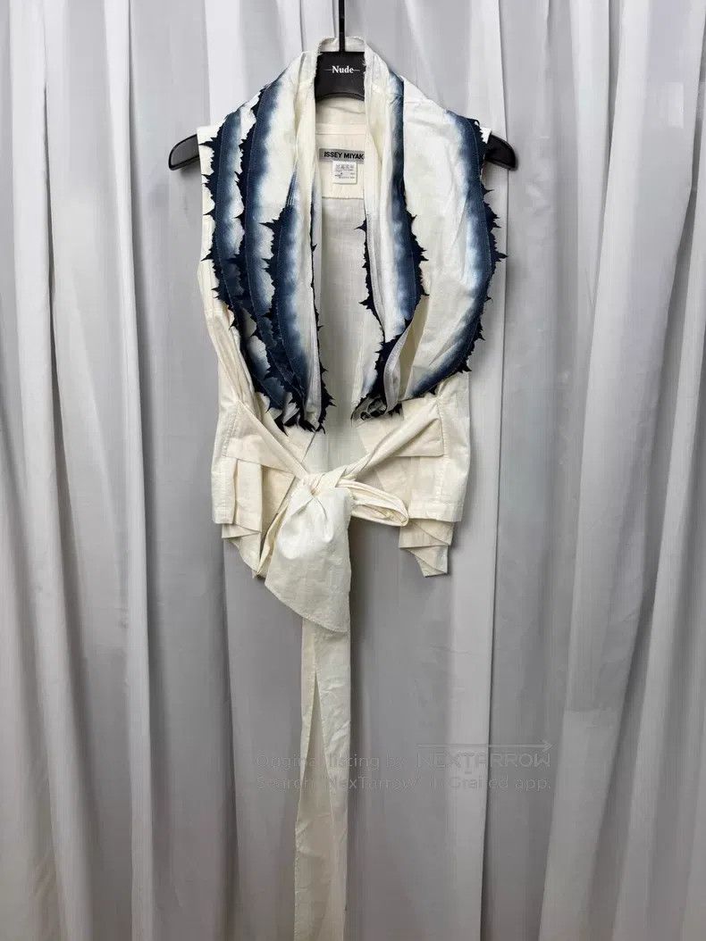 Issey Miyake Issey Miyake Size 2 Dyed floral collar ribbon sleeveless ve Size M / US 6-8 / IT 42-44 - 2 Thumbnail