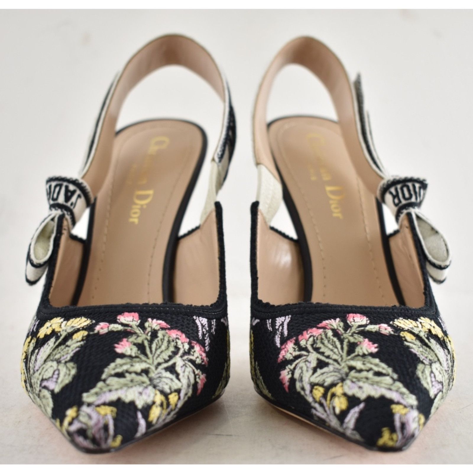 Dior Dior J'adior Millefiori Floral Ribbon Logo Slingback Pump Size US 7 / IT 37 - 10 Thumbnail