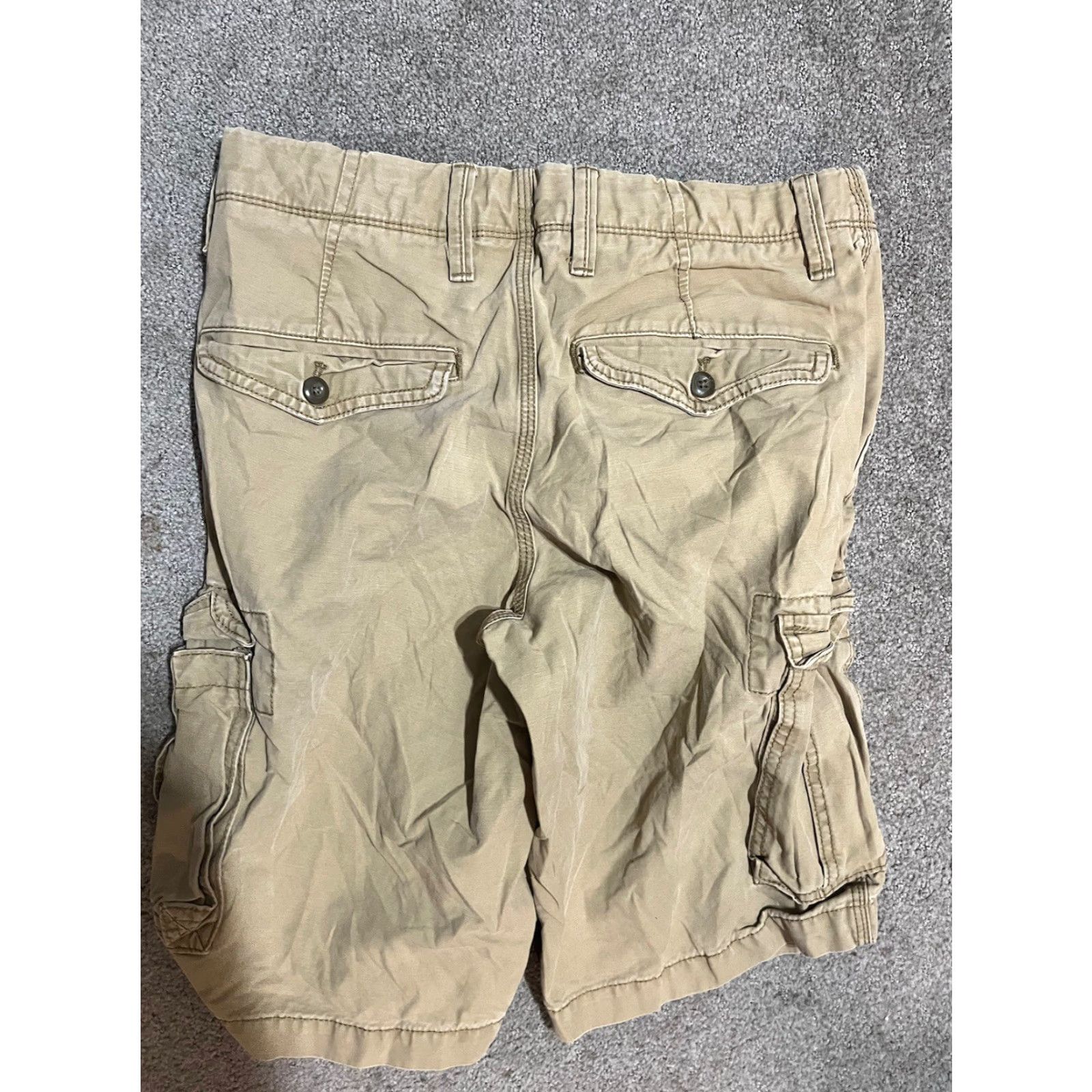 Gap VINTAGE Gap Cargo Shorts Men 28 Beige Khaki Zip Fly Drawstring Pockets 28 Regular Cotton Workwear Mens Size US 28 / EU 44 - 2 Thumbnail