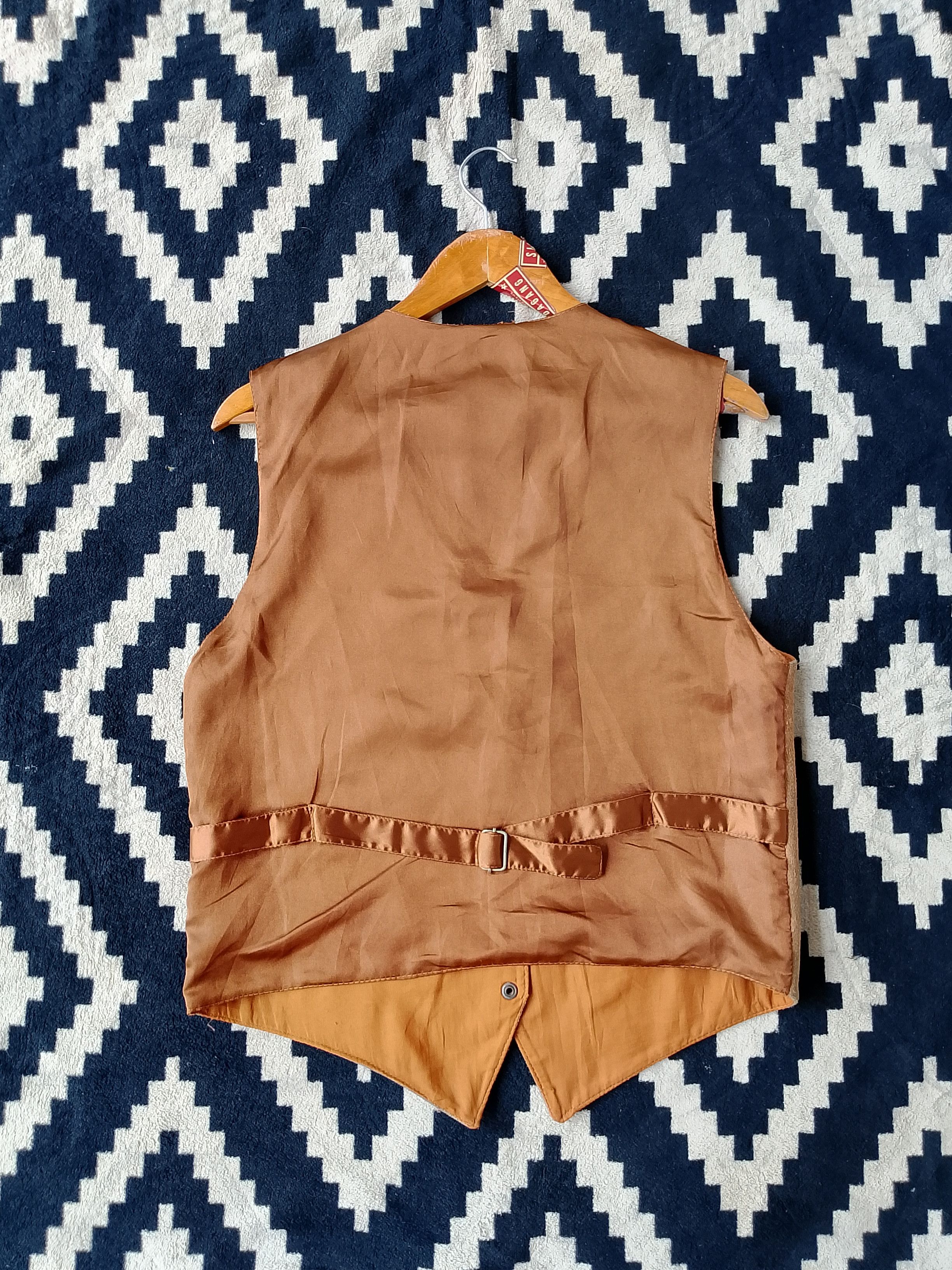 Other Vintage Tan Suede Leather Waistcoat Oklahoma State Buttons Size US S / EU 44-46 / 1 - 2 Thumbnail